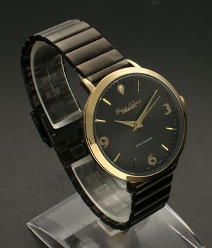 Zegarek damski czarna bransoleta Bruno Calvani BC3354 GOLD BLACK. Tarcza zegarka okrągła w czarnym kolorze z wyraźnymi złotymi cyframi. Dodatkowym atutem zegarka jest wyraźne logo.Zegarek z wodoszczelnością 30m (3 ATM) (3).jpg